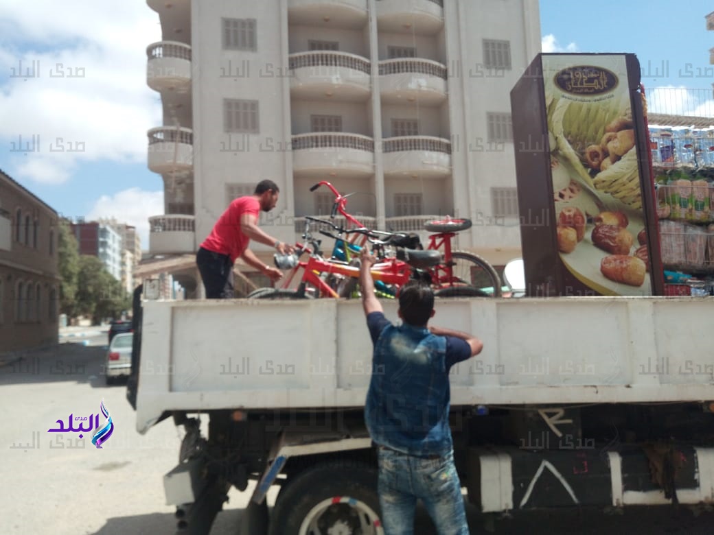 حملة لازالة اشغالات الطريق