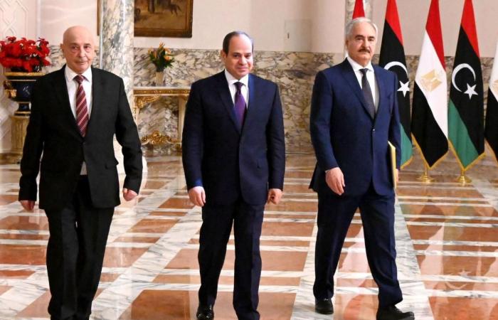 السيسي وحفتر وعقيلة صالح