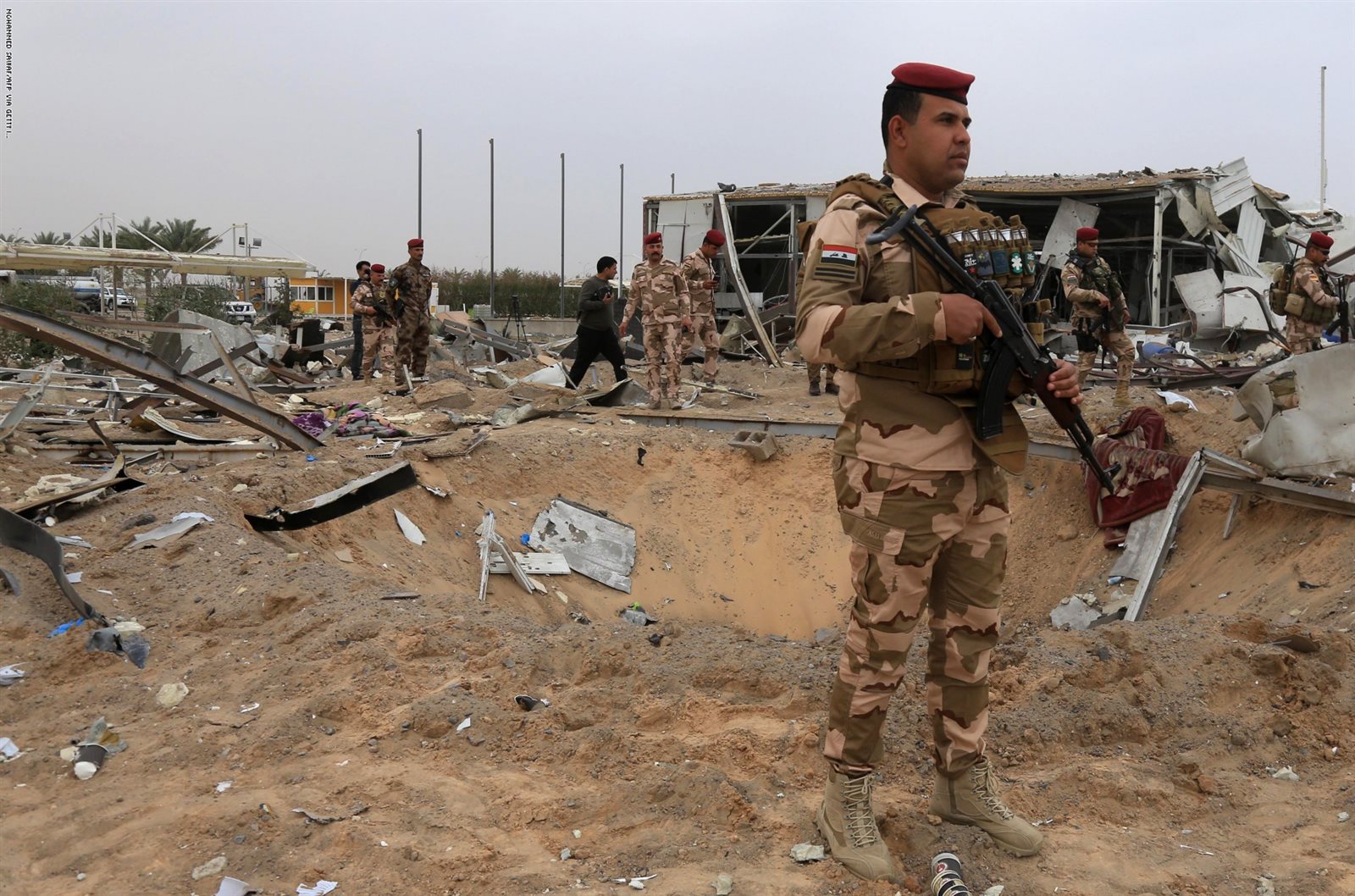 سقوط صاروخ بالقرب من قاعدة التاجي شمال بغداد
