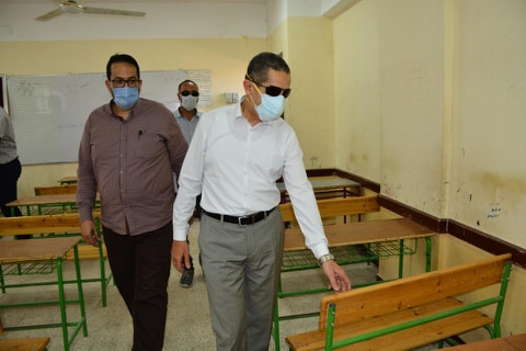 نتابعة تجهيزات مقرات لجان امتحانات الثانوية العامة 