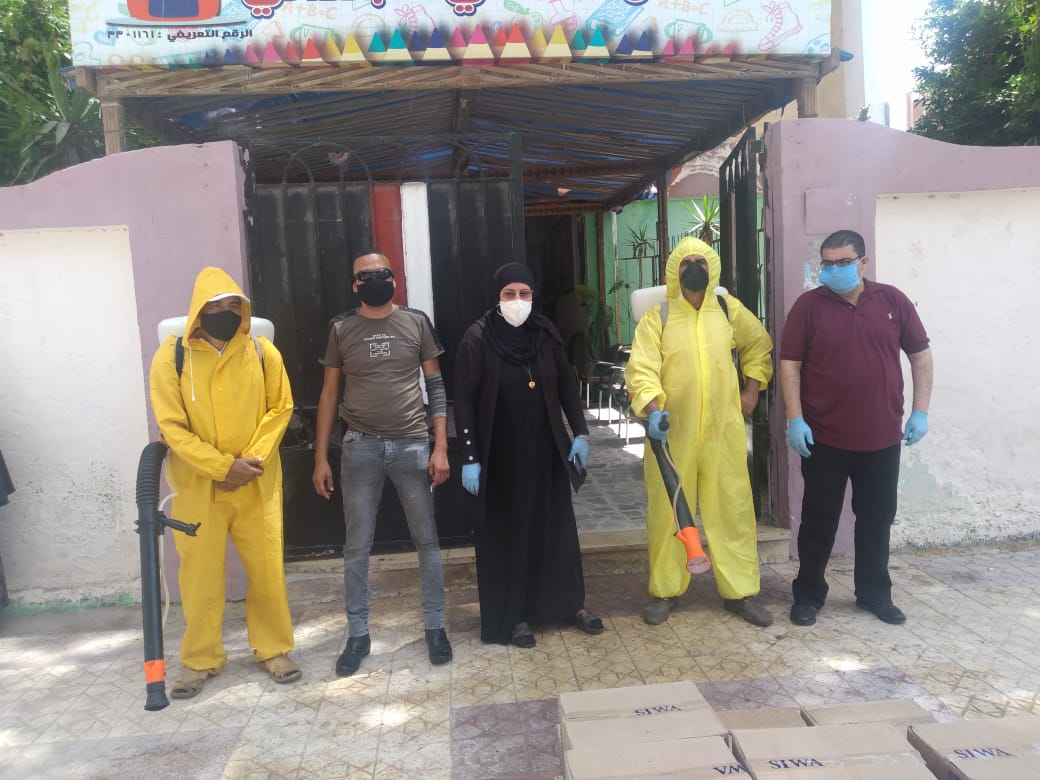 رش وتعقيم مدارس مطروح 