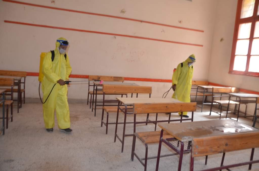 تعقيم لجان امتحانات الثانوية العامة في الاقصر