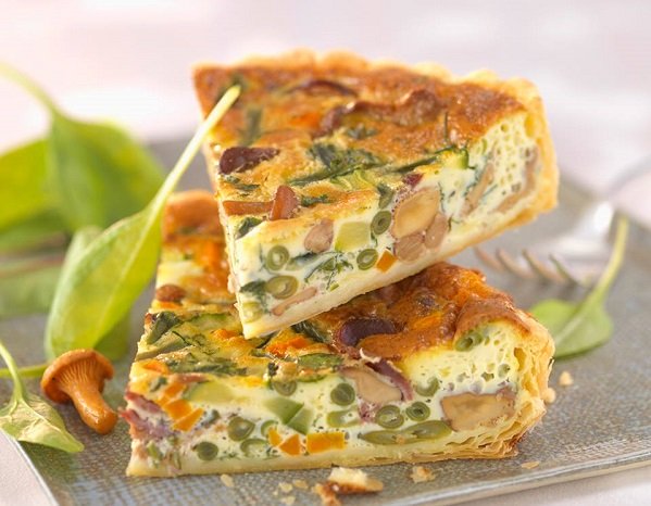 كيش بالخضار