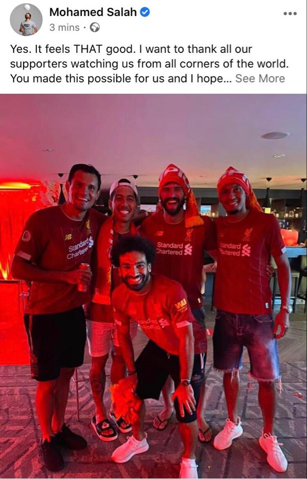 محمد صلاح ولاعبي ليفربول
