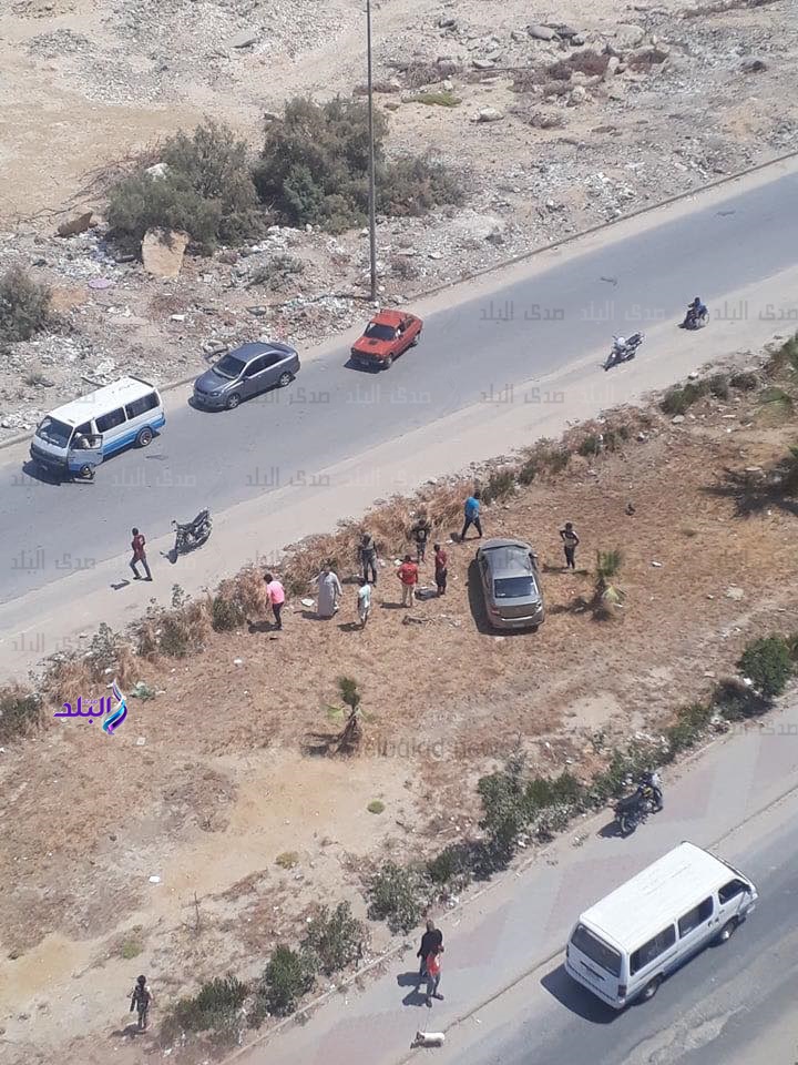 انقلاب سيارة بالمعادي