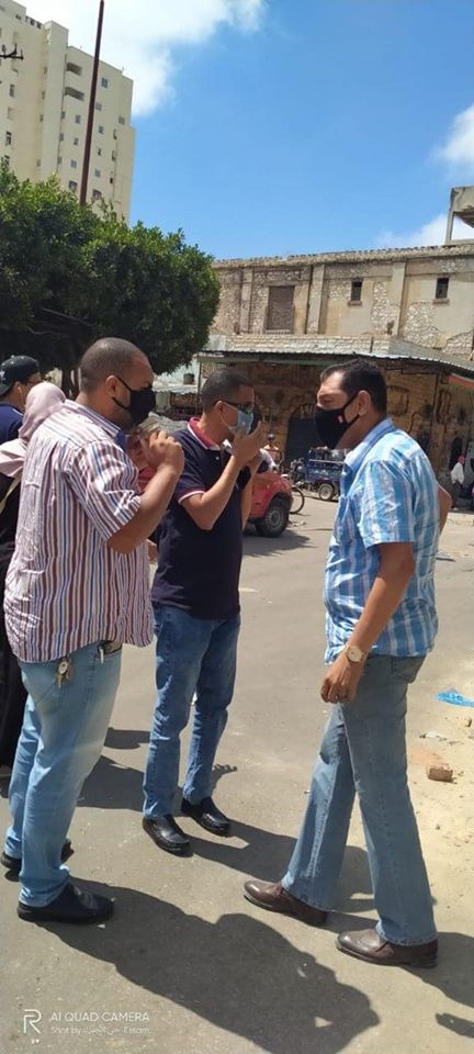 فض سوقي الجمعة والحمام بحي الجمرك وسط الإسكندرية