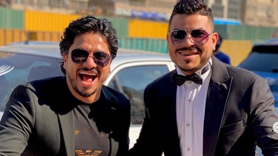 مصطفى حجاج يحتفل بزواج شقيقه