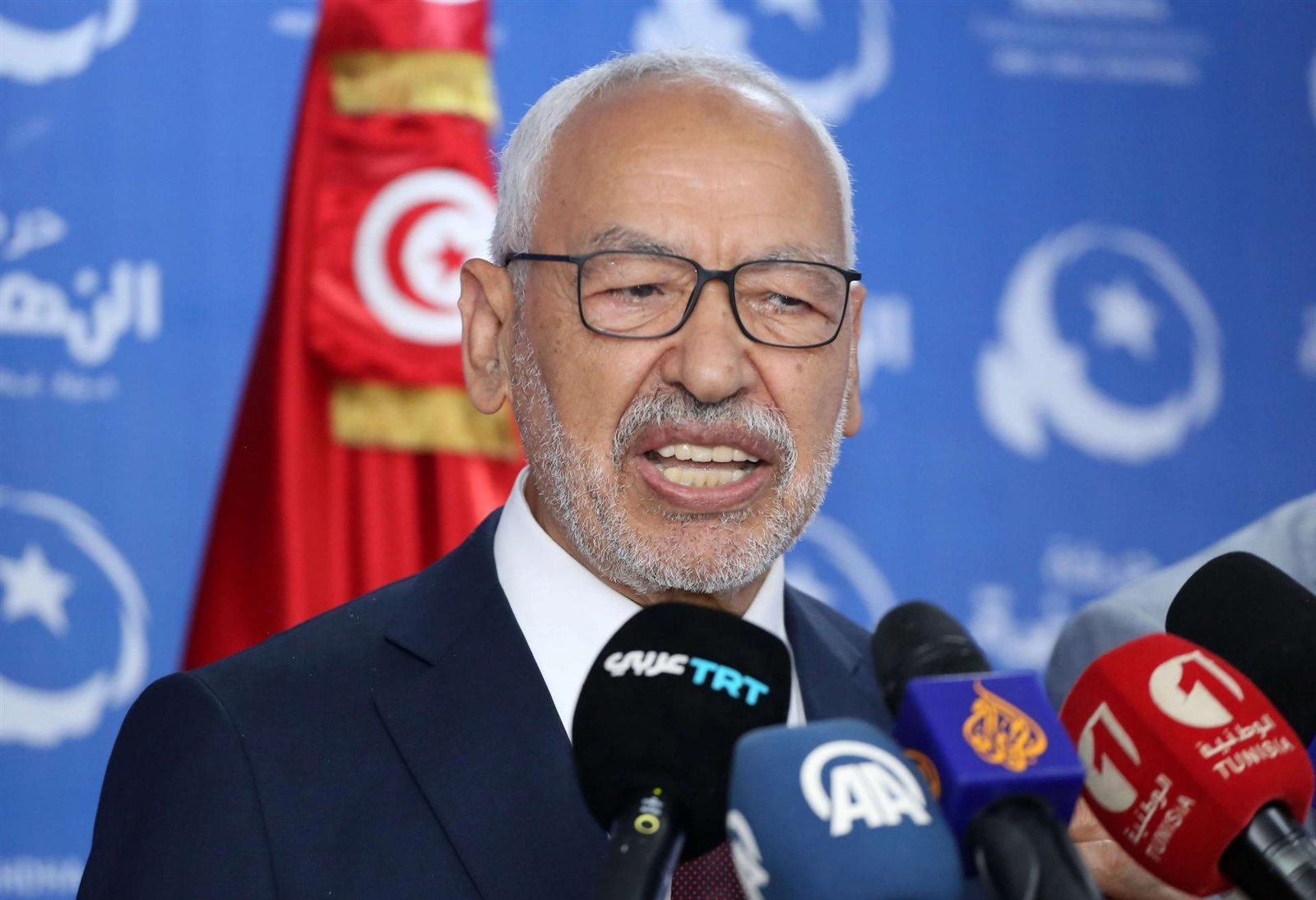 راشد الغنوشي زعيم حركة النهضة الإخوانية