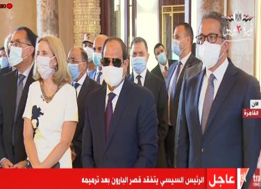 الرئيس السيسي يتفقد قصر البارون بعد ترميمه