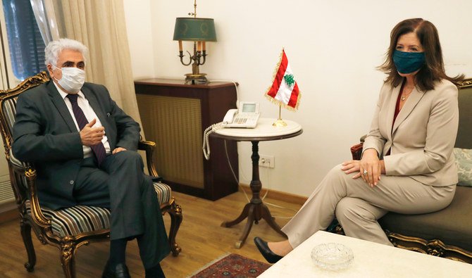 وزير الخارجية اللبناني والسفيرة الأمريكية