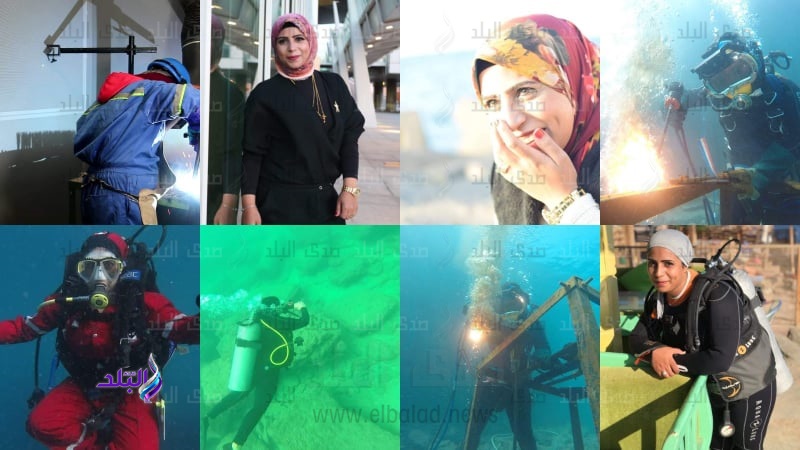 سمية زيدان أول محترفة لحام تحت الماء بالشرق الأوسط