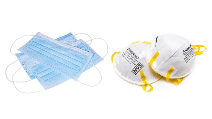كمامات N95 وواقي وجه 