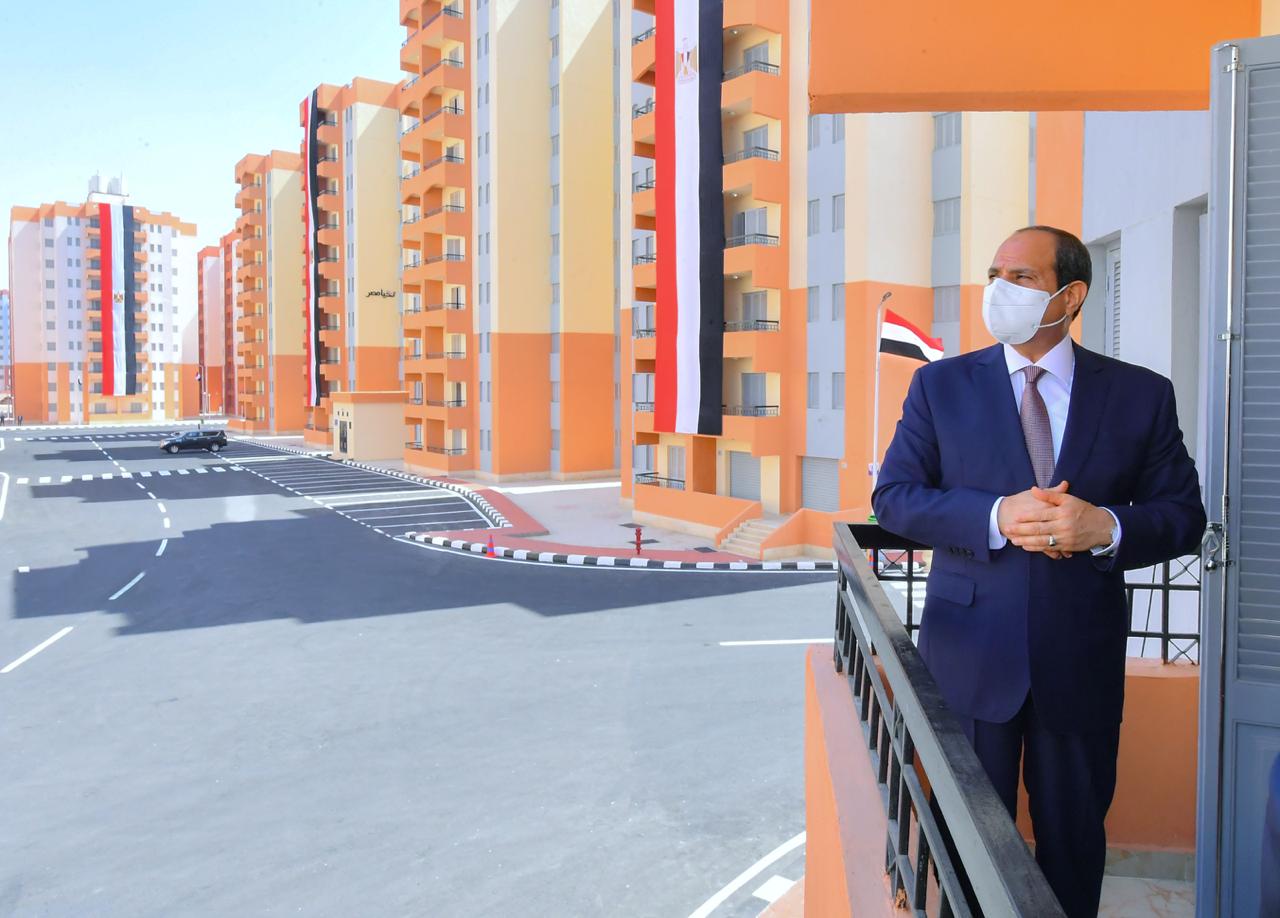 الرئيس السيسي خلال افتتاحات اليوم