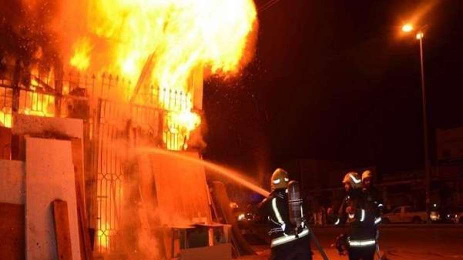 حريق بمحيط محطة تجارب كلية الزراعية