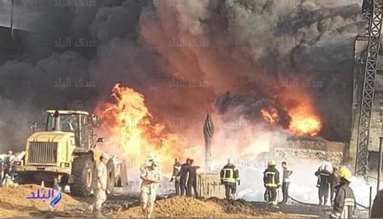 حريق طريق الإسماعيلية 