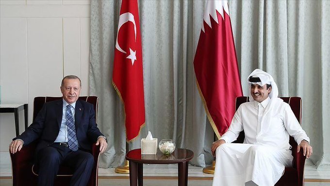 أمير قطر وأردوغان