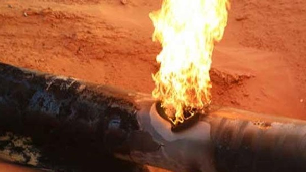 انكسار ماسورة غاز