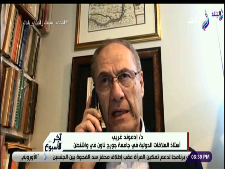  ادموند غريب استاذ العلاقات الدولية بجامعة جورج تاون