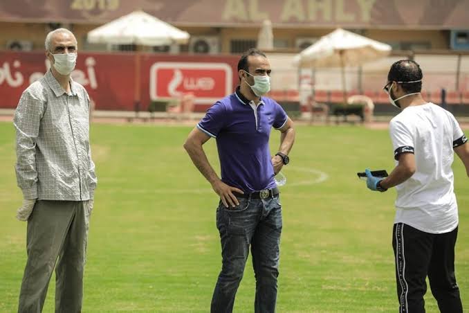 مسحات كورونا للاعبي النادي الاهلي