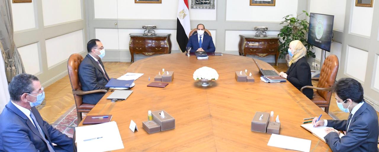  الرئيس عبد الفتاح السيسي اليوم مع الدكتور مصطفي مدبولي