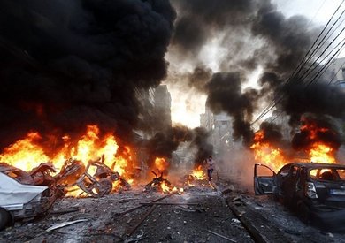 انفجارات تهز قاعدة سبايكر في العراق