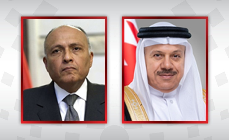 وزير الخارجية البحرينى ونظيره المصري