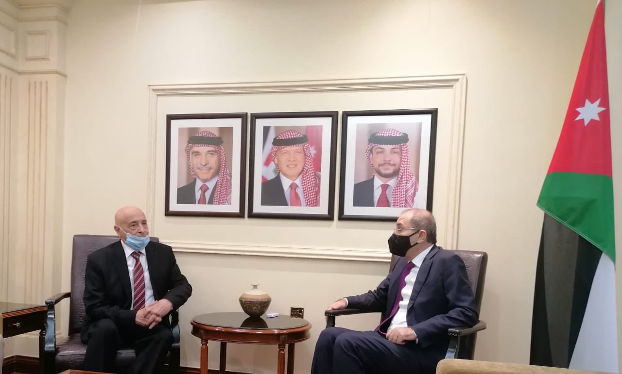 وزير الخارجية الأردني وعقيلة صالح