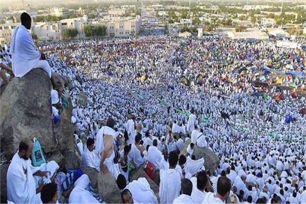 الحجاج يبتهلون بالدعاء على جبل الرحمة بعرفات