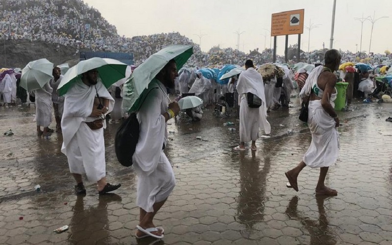 الأمطار علي المشاعر المقدسة