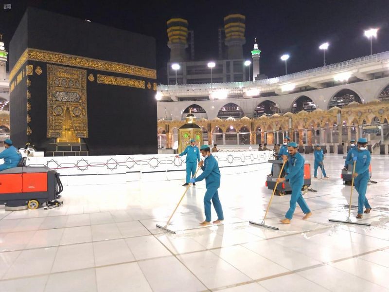 شؤون الحرمين تكثف الجهود بعد أداء الحجاج طواف الإفاضة