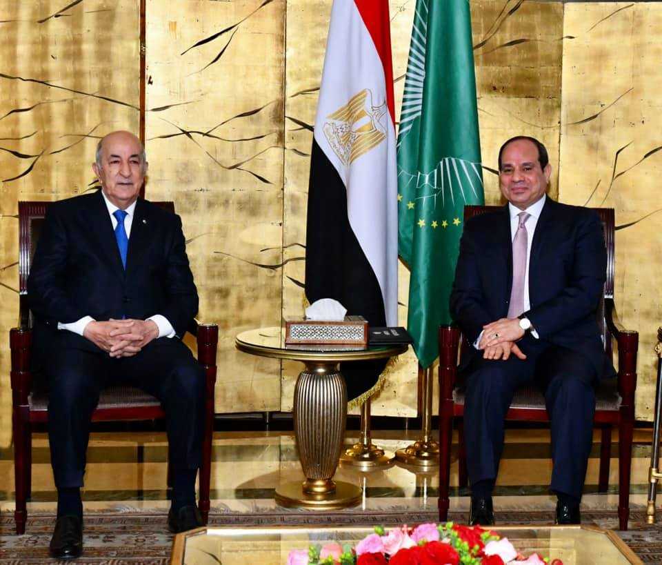 لقاء سابق يجمع بين الرئيس السيسي والرئيس عبد المجيد تبون