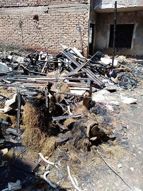 حريق ورشة النجارة بالزقازيق