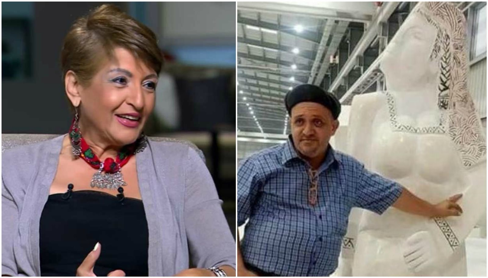 ليلى عز العرب تنتقد نحات تمثال "مصر تنهض"