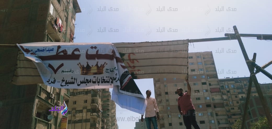 الجيزة تزيل لافتات الدعاية الانتخابية غير المرخصة
