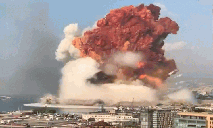 انفجار مرفأ لبنان