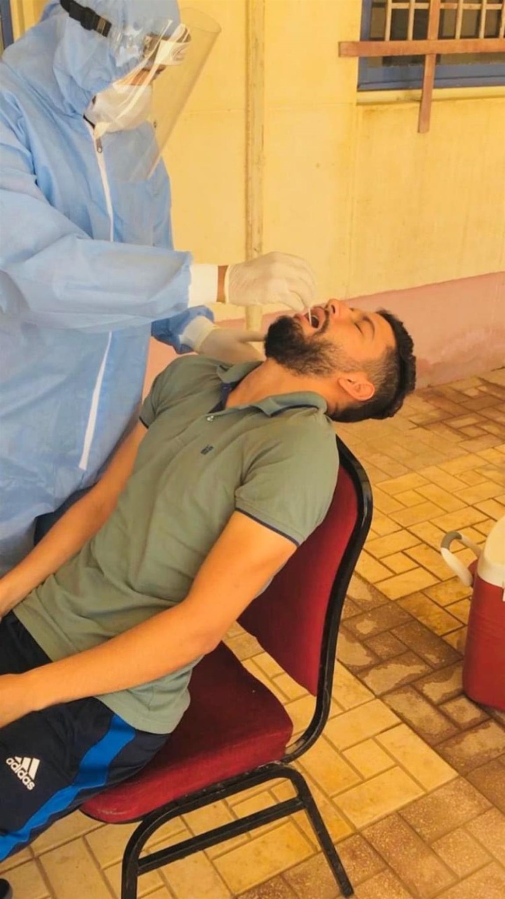 مسحة كورونا لللاعبي بترول أسيوط