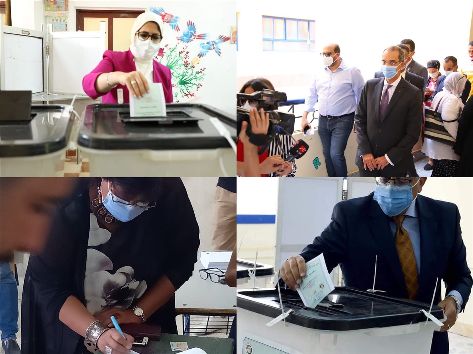 الوزراء يدلون بأصواتهم فى إنتخابات مجلس الشيوخ