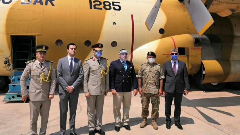 الدفعة الرابعة من الجسر الجوي المصري إلى مطار بيروت