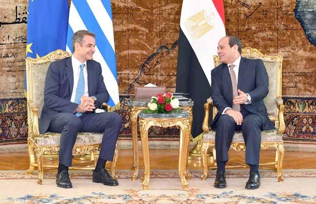 الرئيس السيسي ورئيس الوزراء اليوناني