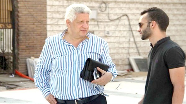 مرتضى منصور ونجله أمير المشرف العام على فريق الزمالك
