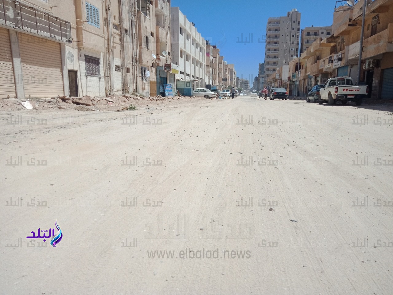 رصف الشوارع بمدينة مرسى مطروح