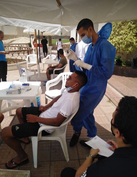  لاعبو الفريق الأول لكرة القدم بنادي المقاولون العرب