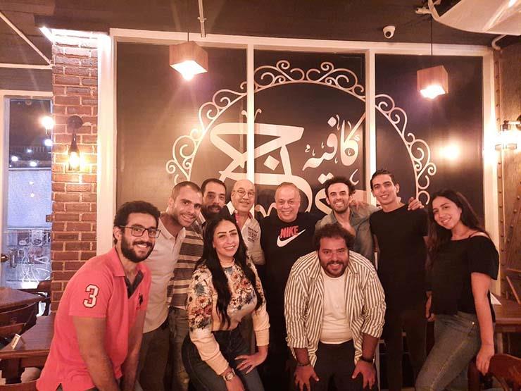 حجاج عبد العظيم فى افتتاح الكافيه 
