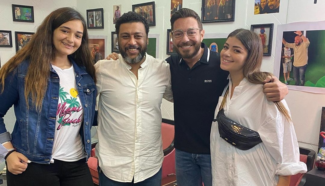 محمد جمعة وأحمد زاهر وبناته