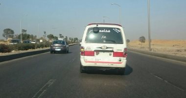 غلق مطلع كوبرى ٦ بطريق الواحات