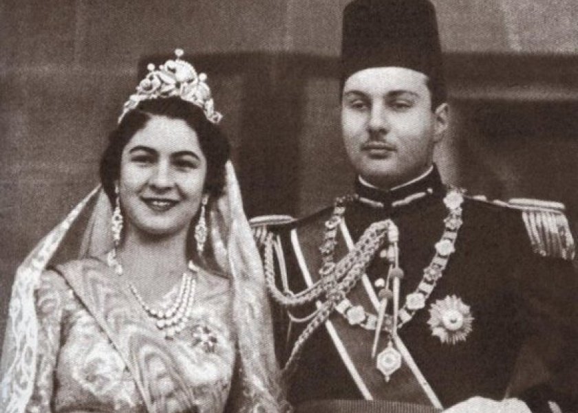 الملكة فريدة والملك فاروق
