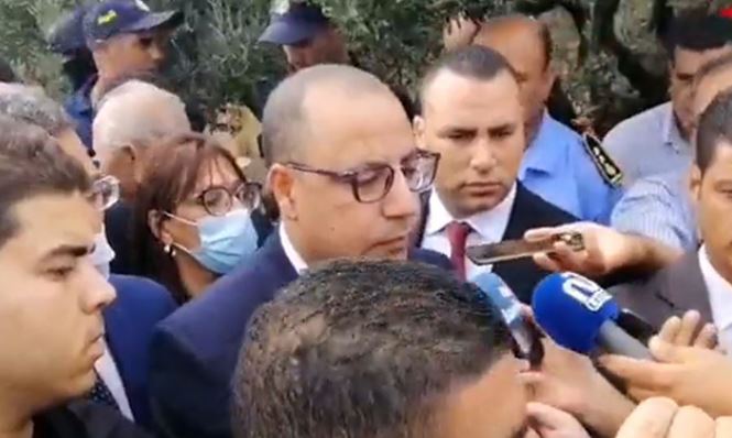 أول تصريح لـ المشيشي من موقع الهجوم الإرهابي على عناصر أمنية