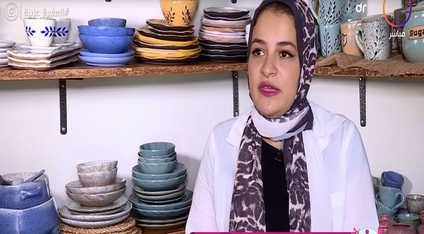 صاحبة مشروع فخار