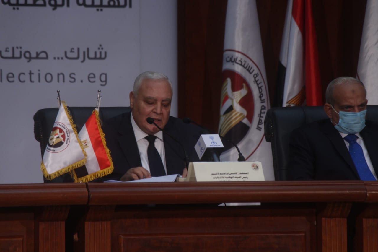 المستشار لاشين إبراهيم رئيس الهيئة الوطنية للانتخابات