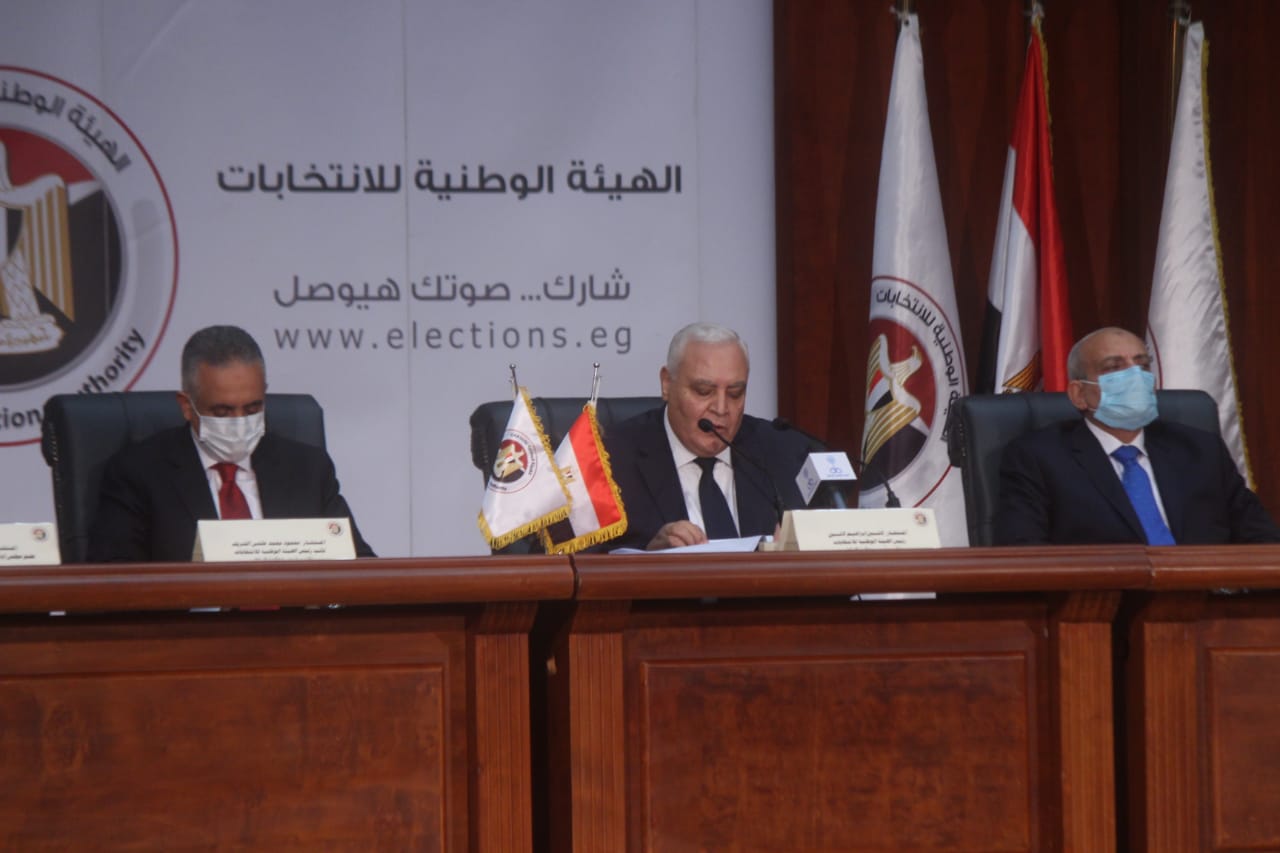 المستشار لاشين إبراهيم رئيس الهيئة الوطنية للانتخابات